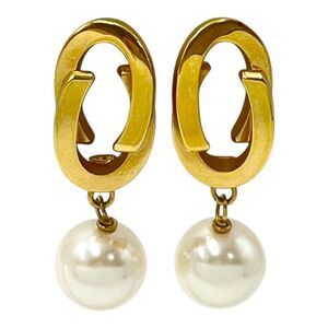 Gucci Earring GG Logo Earring GP Ladies Pearl Earring